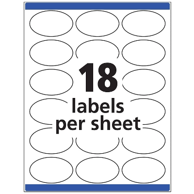 Avery Oval Easy Peel Labels 1 1/2 X 2 1/2 Matte White 270/Pack 6583 3 Avery Oval Easy Peel Labels 1 1/2 X 2 1/2 Matte White 270/Pack 6583 - Image 3