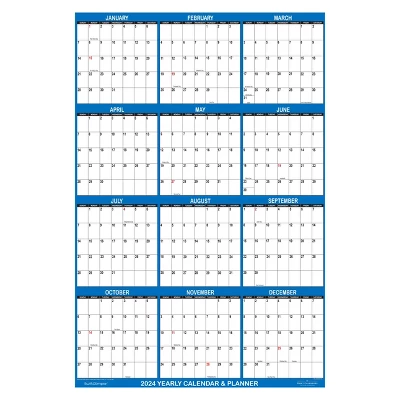 SwiftGlimpse 2024 Yearly Wall Calendar & Planner 24"x36" Navy Blue 1 SwiftGlimpse 2024 Yearly Wall Calendar & Planner 24"x36" Navy Blue