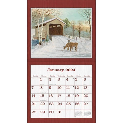 Lang 2024 Wall Calendar 24"x12" Covered Bridge 1 Lang 2024 Wall Calendar 24"x12" Covered Bridge