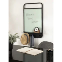 29.92" X 17.91" Decatur Hanging Wall Organizer With Hooks Black - Kate & Laurel All Things Decor 10 29.92" X 17.91" Decatur Hanging Wall Organizer With Hooks Black - Kate & Laurel All Things Decor -Smart Stationery Deals Store GUEST 5e7627a8 298f 4310 ba14 6d07a7bd0086