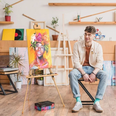 Arteza Large Wooden Tripod Art Easel - 78 Inch 1 Arteza Large Wooden Tripod Art Easel - 78 Inch