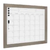 23" X 29" Beatrice Framed Magnetic Dry Erase Monthly Calendar Gray - DesignOvation