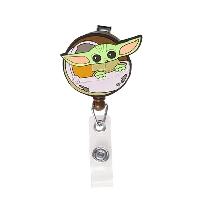 Disney Star Wars The Mandalorian Lanyard And Retractable Badge Reel Set, Grogu Print Lanyard With Matching Badge Reel ID 3 Disney Star Wars The Mandalorian Lanyard And Retractable Badge Reel Set, Grogu Print Lanyard With Matching Badge Reel ID - Image 3