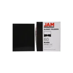 JAM Paper Laminated Two-Pocket Glossy Presentation Folders Black Bulk 50/Box 385GBLC 14 JAM Paper Laminated Two-Pocket Glossy Presentation Folders Black Bulk 50/Box 385GBLC -Smart Stationery Deals Store GUEST 60666e86 a32d 45fa ab2d fe74956fbc9a