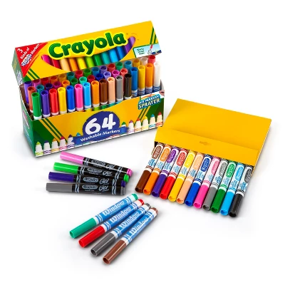 Crayola 64ct Broad Line Markers With Gel & Window Markers 2 Crayola 64ct Broad Line Markers With Gel & Window Markers - Image 2