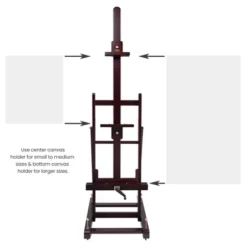SoHo Urban Artist Pro Easel - Professional H-Frame Easel For Artists, Large Works Of Art, Functionality, Easy To Move, & More!