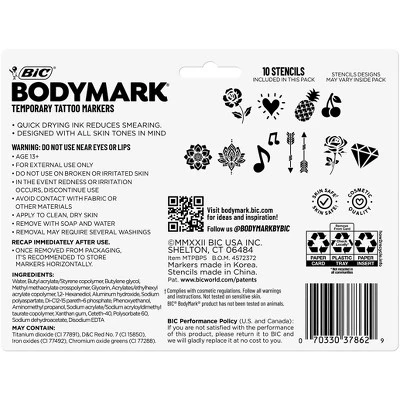 BodyMark By Bic 5pk Pastel Blister Tattoo Marker 1 BodyMark By Bic 5pk Pastel Blister Tattoo Marker