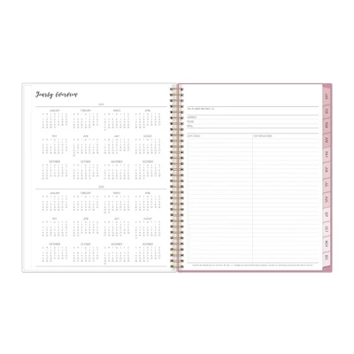 Ivory Paper Co 2024 Planner 11"x8.5" Weekly/Monthly Wirebound Celine Rose Pink 6 Ivory Paper Co 2024 Planner 11"x8.5" Weekly/Monthly Wirebound Celine Rose Pink - Image 6