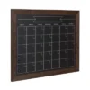 29" X 23" Beatrice Framed Magnetic Chalkboard Calendar Walnut Brown - DesignOvation