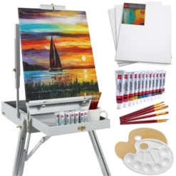 Best Choice Products French Easel, 32pc Beginners Kit Portable Wooden Adjustable Tripod W/ Paint Supplies -Smart Stationery Deals Store GUEST 708aba94 8eb1 4886 9464 2dbd4cc4b26d