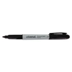 Universal Pen-Style Permanent Marker Bullet/Fine Point Black 36/Pack 07070