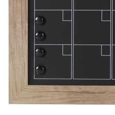 29" X 23" Beatrice Framed Magnetic Chalkboard Calendar Rustic Brown - DesignOvation 2 29" X 23" Beatrice Framed Magnetic Chalkboard Calendar Rustic Brown - DesignOvation - Image 2