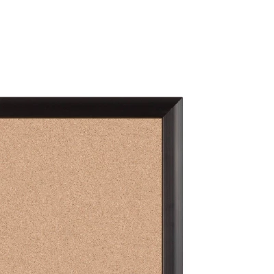 U Brands 24"x18" Cork Bulletin Board Black Aluminum Frame 2 U Brands 24"x18" Cork Bulletin Board Black Aluminum Frame - Image 2