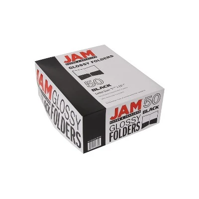 JAM Paper Laminated Two-Pocket Glossy Presentation Folders Black Bulk 50/Box 385GBLC 5 JAM Paper Laminated Two-Pocket Glossy Presentation Folders Black Bulk 50/Box 385GBLC - Image 5
