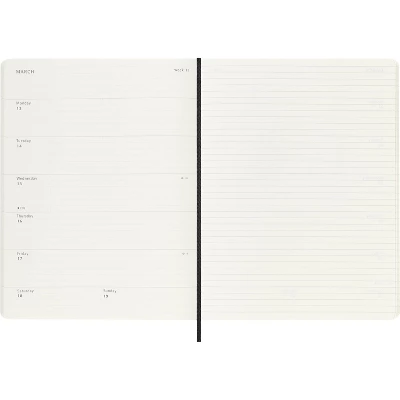 Moleskine 2023 Notebook Planner Weekly 18 Month XL Soft Cover Black 3 Moleskine 2023 Notebook Planner Weekly 18 Month XL Soft Cover Black - Image 3