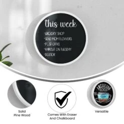Emma And Oliver Round Wall Mounted Magnetic Chalkboards With Eraser And Chalk, Set Of 2 -Smart Stationery Deals Store GUEST 7e86e7b4 c4b3 4299 9154 0820f34965b0