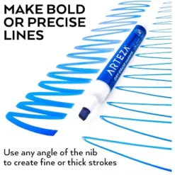 Arteza Dry Erase Markers, Chisel Tip, Blue For School - 36 Pack