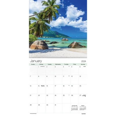 Trends International Inc. 2023-24 Wall Calendar 12"x12" Beaches 1 Trends International Inc. 2023-24 Wall Calendar 12"x12" Beaches