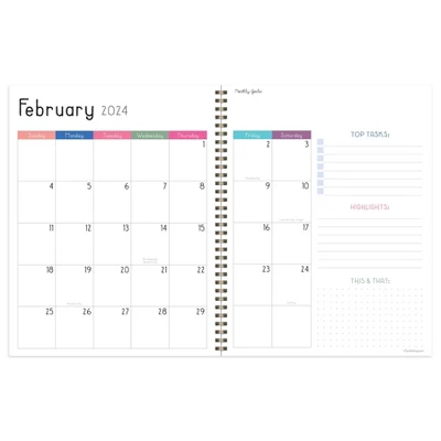 TF Publishing 2024 Weekly/Monthly Planner 11"x9" Pink Plum Blush & Petal 1 TF Publishing 2024 Weekly/Monthly Planner 11"x9" Pink Plum Blush & Petal