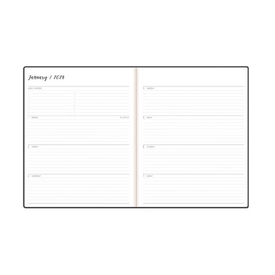 Ivory Paper Co 2024 Planner 10"x8" Weekly/Monthly Bookbound Black 4 Ivory Paper Co 2024 Planner 10"x8" Weekly/Monthly Bookbound Black - Image 4