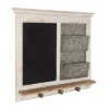 28" X 25" Idamae Wood Framed Chalkboard Wall Organizer White - Kate And Laurel
