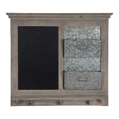 28" X 25" Idamae Multi Function Wall Art Set Gray - Kate & Laurel All Things Decor 1 28" X 25" Idamae Multi Function Wall Art Set Gray - Kate & Laurel All Things Decor