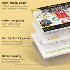 Arteza Kids Dot Markers 75ml, Alphabet/Numbers/Shapes Book, 7 Pieces -Smart Stationery Deals Store GUEST 866c46f6 af5f 4717 a983 c1b0a0330caa