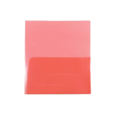 JAM Paper Plastic Light Weight Two-Pocket Presentation Folders Red 381REDD 1 JAM Paper Plastic Light Weight Two-Pocket Presentation Folders Red 381REDD
