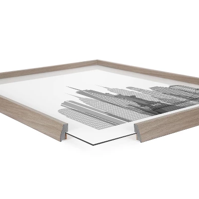 18" X 24" Blake New York Cityscape By Jake Goossen Framed Printed Glass Gray - Kate & Laurel All Things Decor 2 18" X 24" Blake New York Cityscape By Jake Goossen Framed Printed Glass Gray - Kate & Laurel All Things Decor - Image 2