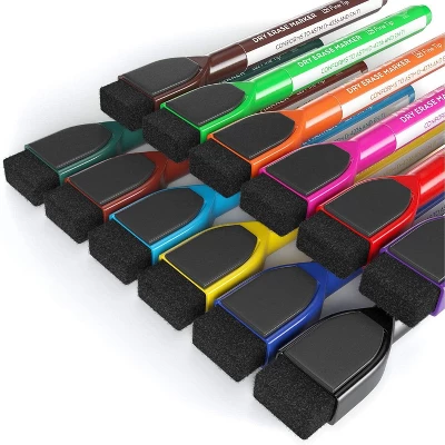 Arteza Dry Erase Markers, Magnetic Eraser Caps For School - 24 Pack 2 Arteza Dry Erase Markers, Magnetic Eraser Caps For School - 24 Pack - Image 2