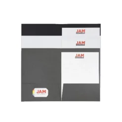 JAM Paper Linen Two Pocket Folders Assorted Business Colors 386BALASSRT