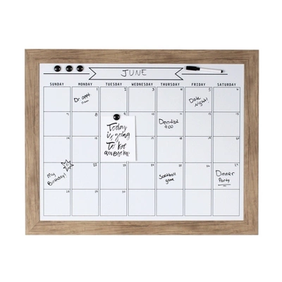 29" X 23" Beatrice Framed Magnetic Dry Erase Monthly Calendar Rustic Brown - DesignOvation 4 29" X 23" Beatrice Framed Magnetic Dry Erase Monthly Calendar Rustic Brown - DesignOvation - Image 4