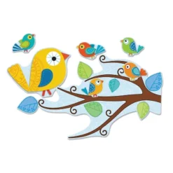 CARSON-DELLOSA Boho Birds Bulletin Board Set 81 Pieces/Kit 110202