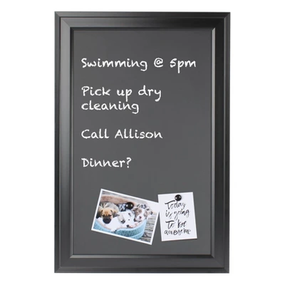 18.5" X 27.5" Bosc Framed Magnetic Chalkboard Black - DesignOvation 4 18.5" X 27.5" Bosc Framed Magnetic Chalkboard Black - DesignOvation - Image 4