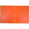 JAM 6pk Heavy Duty 3 Hole Punch 2 Pocket School Presentation Paper Folder Orange