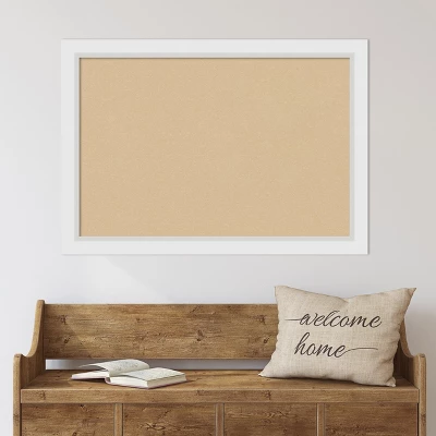 Amanti Art Cork Board Wood Framed Blanco White Bulletin Board, Organization Board, Pin Board 6 Amanti Art Cork Board Wood Framed Blanco White Bulletin Board, Organization Board, Pin Board - Image 6