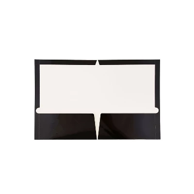 JAM Paper Laminated Two-Pocket Glossy Presentation Folders Black Bulk 50/Box 385GBLC 1 JAM Paper Laminated Two-Pocket Glossy Presentation Folders Black Bulk 50/Box 385GBLC