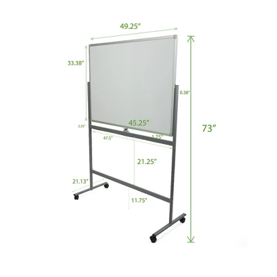 Mind Reader Portable Magnetic Dry Erase Double Sided Easel, White 6 Mind Reader Portable Magnetic Dry Erase Double Sided Easel, White - Image 6