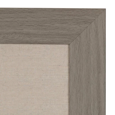 23" X 29" Beatrice Framed Linen Fabric Pinboard Gray - DesignOvation 2 23" X 29" Beatrice Framed Linen Fabric Pinboard Gray - DesignOvation - Image 2