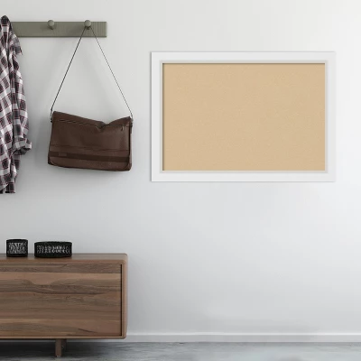 Amanti Art Cork Board Wood Framed Blanco White Bulletin Board, Organization Board, Pin Board 5 Amanti Art Cork Board Wood Framed Blanco White Bulletin Board, Organization Board, Pin Board - Image 5