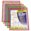 C-Line Reusable Dry Erase Pockets 9 X 12 Assorted Neon Colors 10/Pack 40810