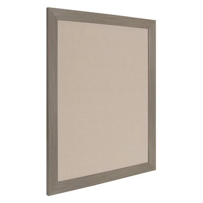 23" X 29" Beatrice Framed Linen Fabric Pinboard Gray - DesignOvation 1 23" X 29" Beatrice Framed Linen Fabric Pinboard Gray - DesignOvation