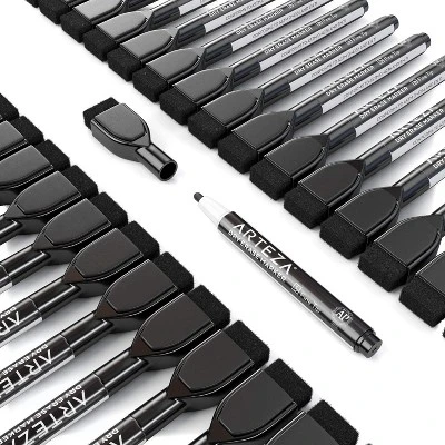 Arteza Dry Erase Markers, Magnetic Eraser Caps, Fine Tip, For School - 36 Pack 2 Arteza Dry Erase Markers, Magnetic Eraser Caps, Fine Tip, For School - 36 Pack - Image 2