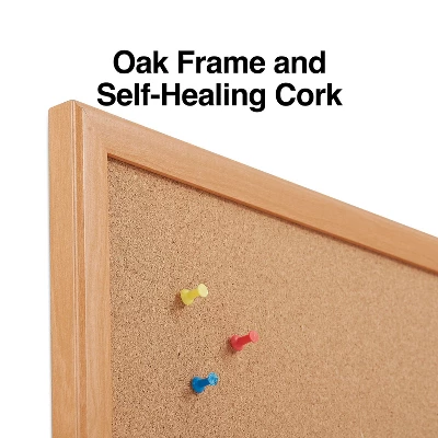 HITOUCH BUSINESS SERVICES Standard Durable Cork Bulletin Board Oak Frame 2'W X 1.5'H 52460/28669 1 HITOUCH BUSINESS SERVICES Standard Durable Cork Bulletin Board Oak Frame 2'W X 1.5'H 52460/28669