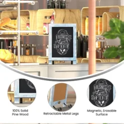 Merrick Lane Set Of 10 Wall Mount Or Tabletop Magnetic Chalkboards With Folding Metal Legs -Smart Stationery Deals Store GUEST aa0dfd0b f2c4 4152 bf83 9774ea74b985