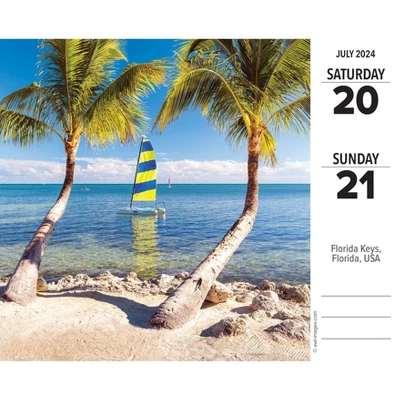 Willow Creek Press 2024 Daily Desk Calendar 5.2"x6.2" Ah The Beach 2 Willow Creek Press 2024 Daily Desk Calendar 5.2"x6.2" Ah The Beach - Image 2