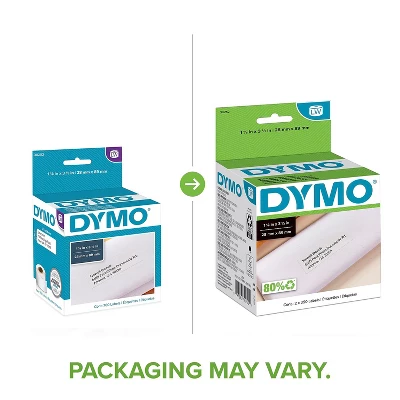 DYMO LabelWriter Address Labels 1 1/8 X 3 1/2 White 350 Labels/Roll 2 Rolls/Pack 30252 1 DYMO LabelWriter Address Labels 1 1/8 X 3 1/2 White 350 Labels/Roll 2 Rolls/Pack 30252
