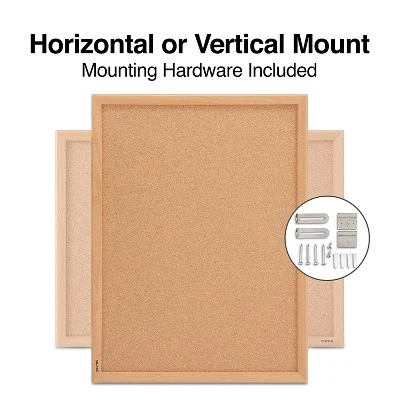 HITOUCH BUSINESS SERVICES Standard Durable Cork Bulletin Board Oak Frame 2'W X 1.5'H 52460/28669 2 HITOUCH BUSINESS SERVICES Standard Durable Cork Bulletin Board Oak Frame 2'W X 1.5'H 52460/28669 - Image 2