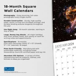 Plato 2023-2024 Wall Calendar 12"x12" NASA Explore The Universe 7 Plato 2023-2024 Wall Calendar 12"x12" NASA Explore The Universe -Smart Stationery Deals Store GUEST b6c11828 709c 4a65 b2fd 25527d3046c2