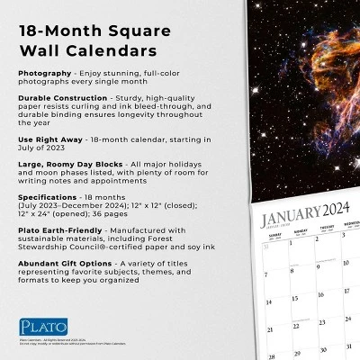 Plato 2023-2024 Wall Calendar 12"x12" NASA Explore The Universe 4 Plato 2023-2024 Wall Calendar 12"x12" NASA Explore The Universe - Image 4
